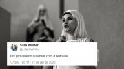 Sara Winter, tiete de Bolsonaro, ataca Marielle nas redes: "foi queimar no inferno" 