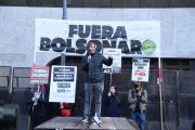 Argentina: Ato da Frente de Esquerda Unidade na embaixada do Brasil contra Bolsonaro