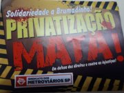 Metroviários: "Estamos com a população contra a privatização, para melhorar o transporte"