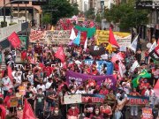 Mais de mil de pessoas já marcham em Campinas contra o governo Bolsonaro