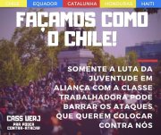 Façamos como Chile: Nota de apoio do CASS UERJ a luta da juventude com os trabalhadores