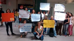 Sindicato dos Metroviários e grupos de mulheres realizam ato contra o assédio sexual no Metrô - SP