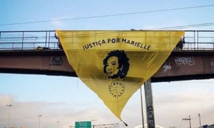 Nos 2 anos sem justiça a Marielle, Amanhecer pinta cidades e levanta faixas por respostas