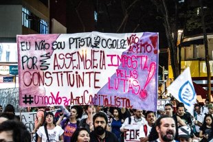 Ato Fora Temer em Santo André: Manifestantes também denunciam PT