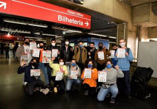 Manifestação contra o fechamento das bilheterias do Metrô e da CPTM ocorreu hoje na estação Belém