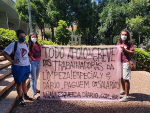 Estudantes da Unicamp levam apoio à greve de terceirizadas de Campinas
