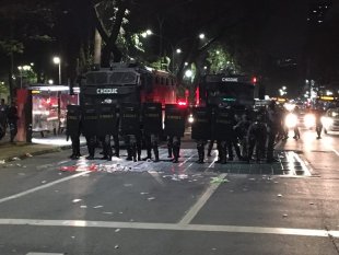Forte repressão à manifestação contra o golpe em São Paulo