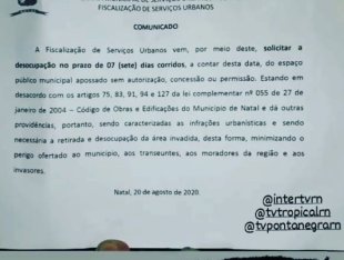 Natal: Não ao despejo da ocupação de moradores de rua no Viaduto do Baldo por parte do higienista Álvaro Dias!