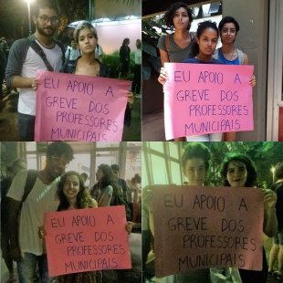 Estudantes da letras apoiam a greve dos professores municipais de SP