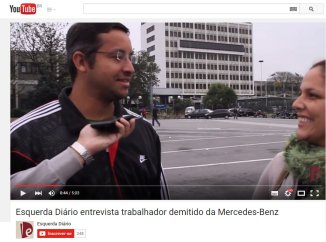 Esquerda Diário entrevista trabalhador demitido da Mercedes Benz