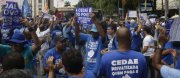 Grande ato dos trabalhadores da CEDAE contra a privatização da água no Rio