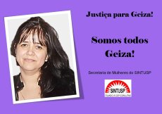 Secretaria de Mulheres do Sintusp chama ato em memória à trabalhadora Geiza Martinez
