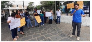 Estudantes de pós-graduação se mobilizam em ato na UFCG contra os ataques do governo Bolsonaro à educação pública