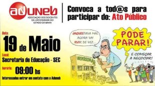 Greve dos professores das universidades estaduais da Bahia