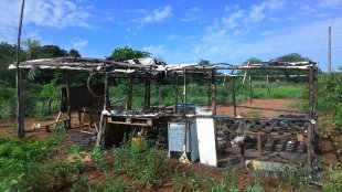 Barraco é incendiado em acampamento do MST por bolsonaristas no Mato Grosso do Sul