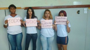 Estudantes da E.E.Helena Guerra apoiam greve da educação em Contagem