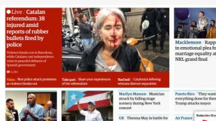 A brutal repressão contra o referendo na Catalunha ganha repercussão mundial