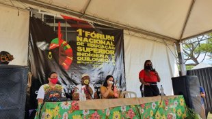 Estudantes indígenas e quilombolas realizam ato público denunciando os ataques a permanência