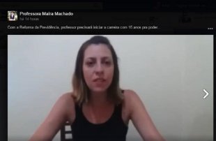 Professora Maíra denuncia Reforma da Previdência
