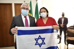 “Vocês têm dado lições ao mundo”, diz Fátima Bezerra a embaixador de Israel no RN