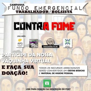 DCE, APG e AFPuc criam Fundo Emergêncial para o Trabalhador/Bolsista da PUC-RIO