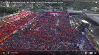 [DRONE] Massivo ato da Frente de Esquerda argentina visto do ar