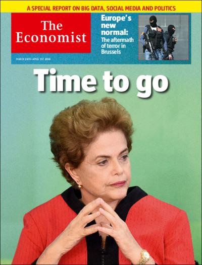 The Economist discute ofensiva: qual “a maneira mais rápida de Dilma deixar o Planalto”, mas recua em seguida