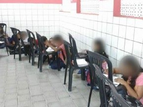 Sem estrutura para os alunos voltam as aulas em Fortaleza