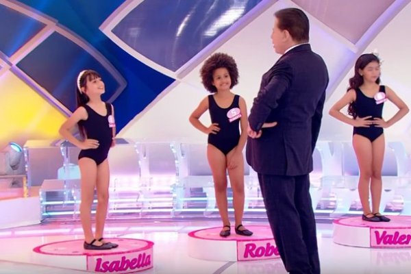 Silvio Santos machista sexualiza crianças em concurso de beleza na televisão