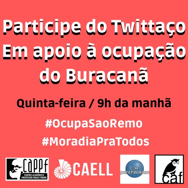 Centros acadêmicos da USP chamam twittaço em apoio à ocupação da São Remo